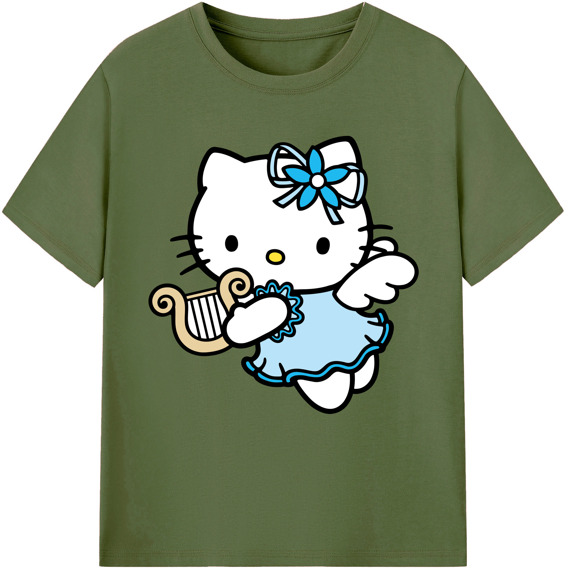 （画像用） Hello Kitty ハローキティ 綿100％半袖Tシャツ（フロントプリント）